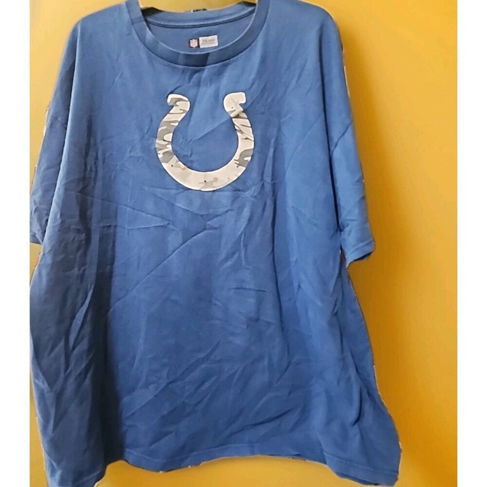 INDIANAPOLIS COLTS T Shirt Blue Short Sleeve NFL Team Apparel Mens XXL 2XL A106